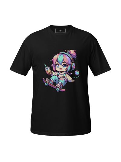 Chibi Anime Skateboarding T-Shirt – Zero Chill Streetwear Graphic Tee