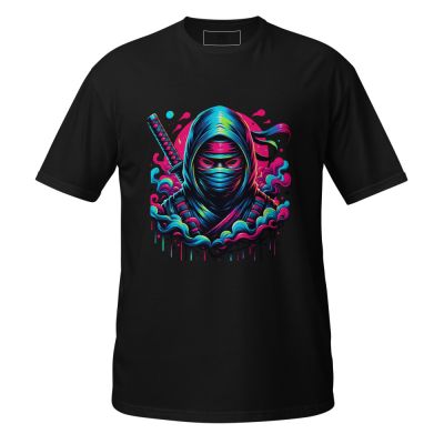 Graffiti Ninja T-Shirt Neon Smoke Streetwear | Urban Samurai Anime Style Tee
