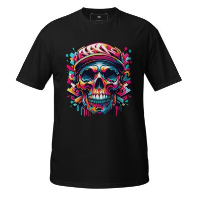 Graffiti Skull T-Shirt Streetwear Graphic Tee 